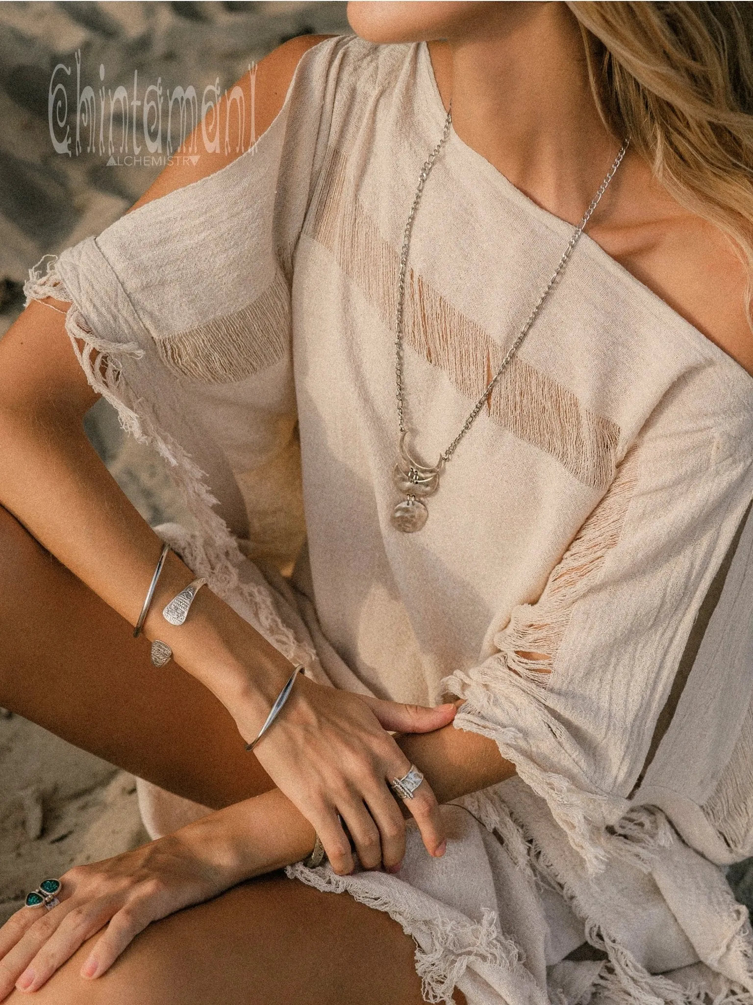 Beach Poncho Dress / Off White