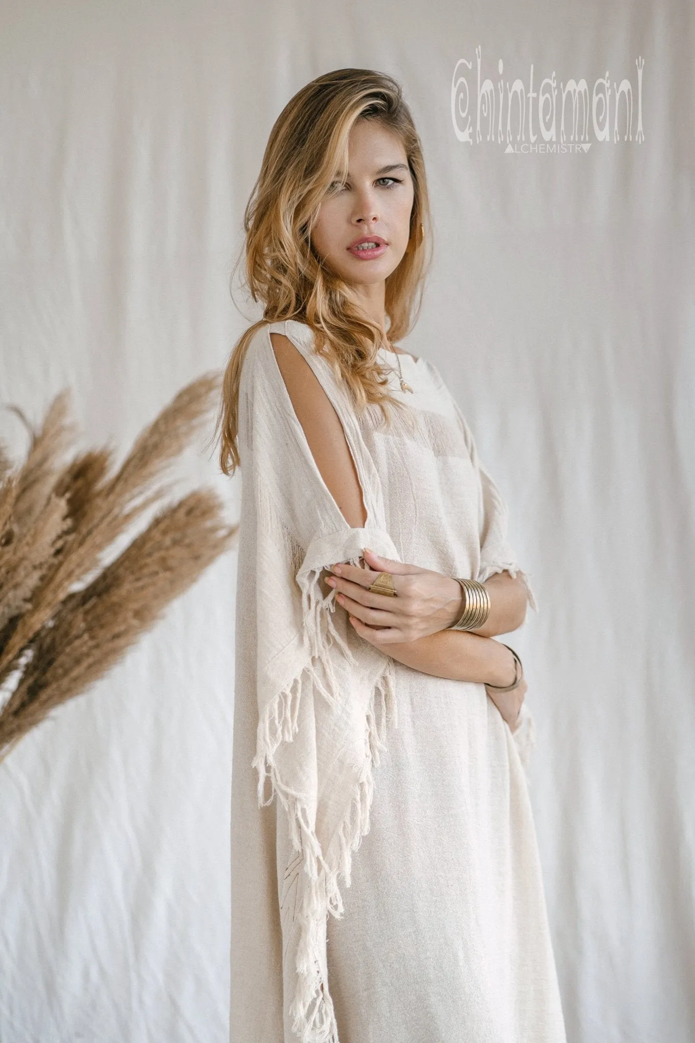 Beach Poncho Dress / Off White