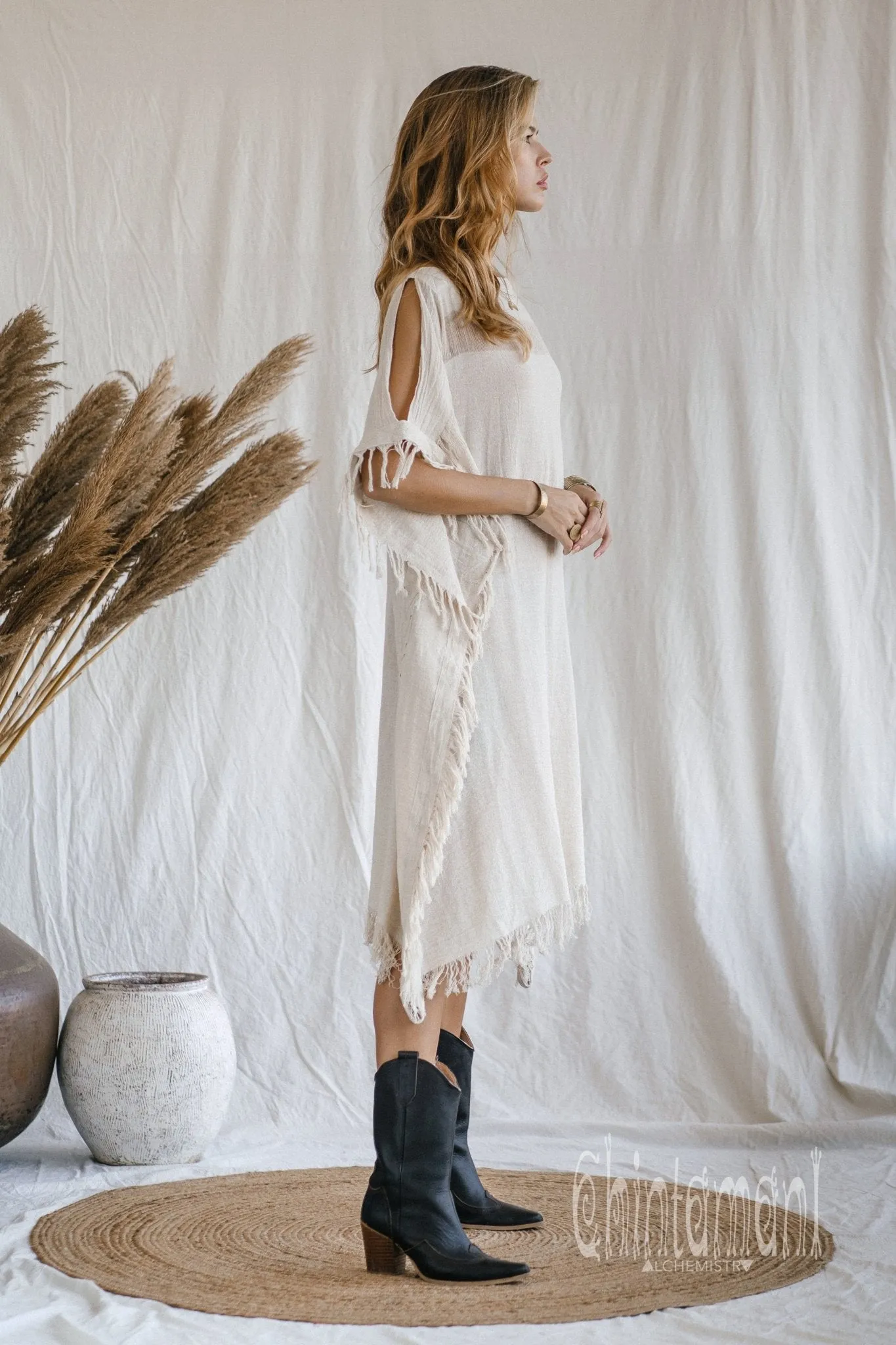 Beach Poncho Dress / Off White