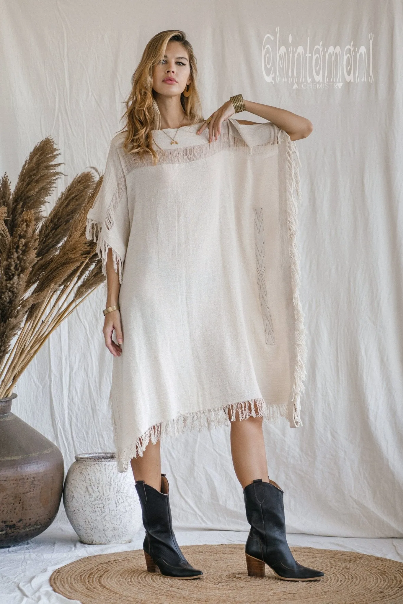 Beach Poncho Dress / Off White