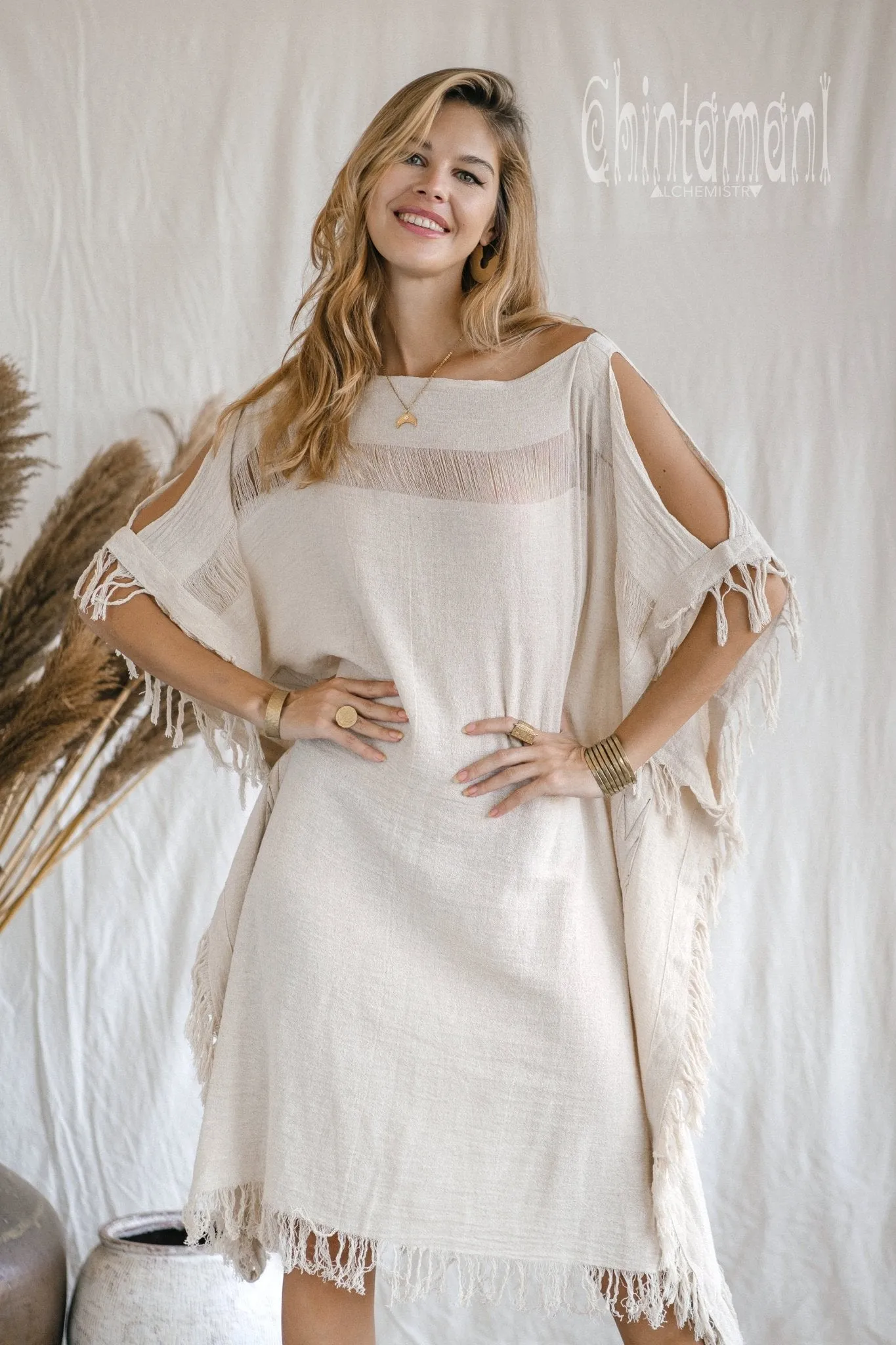 Beach Poncho Dress / Off White