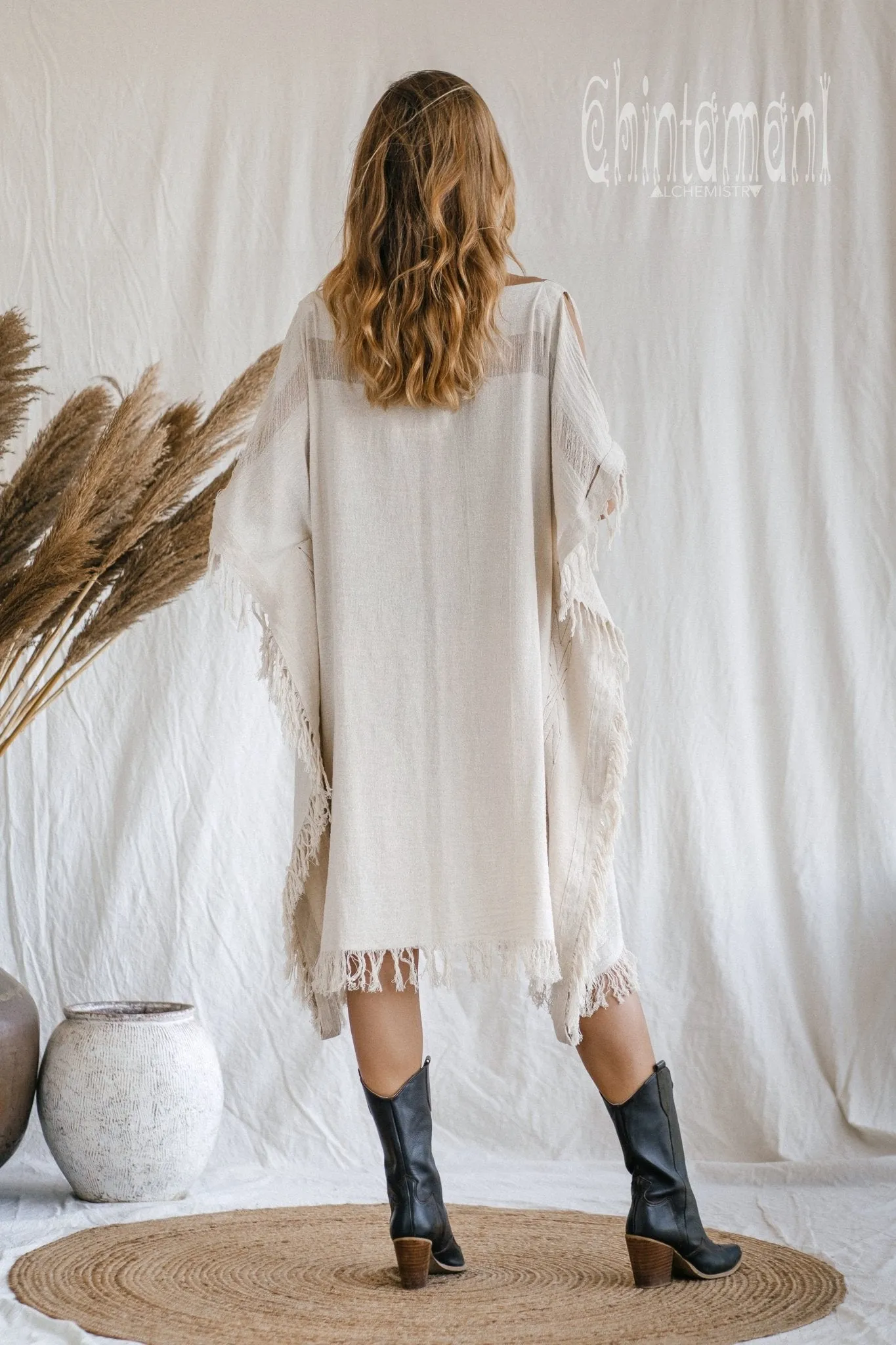 Beach Poncho Dress / Off White