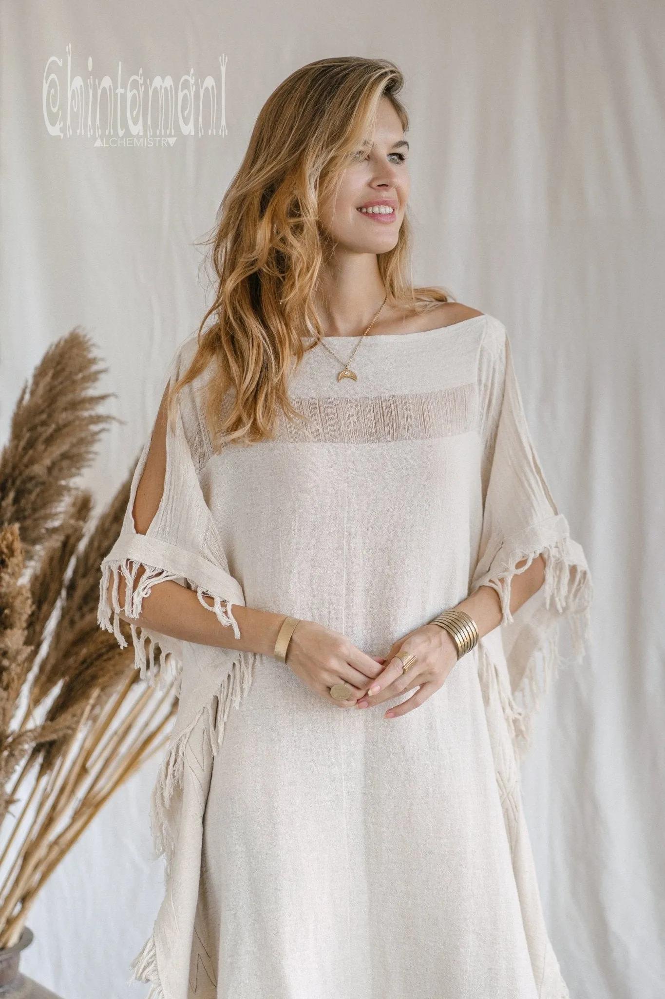 Beach Poncho Dress / Off White