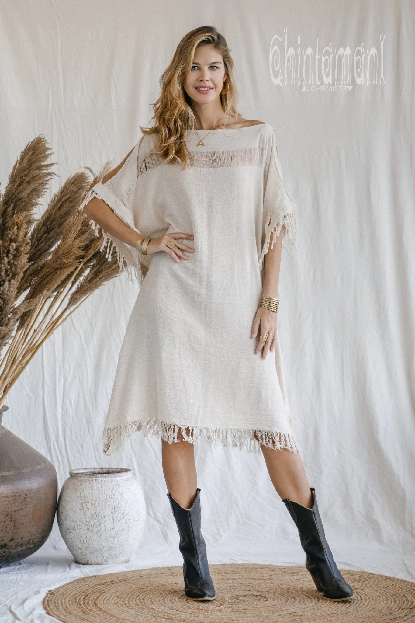 Beach Poncho Dress / Off White