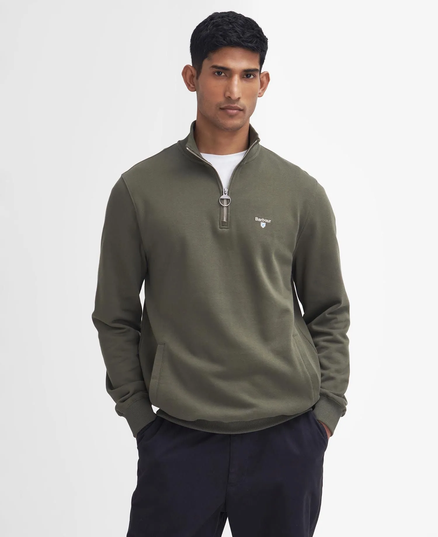 Beckhill Half-Zip Sweatshirt - Mid Olive