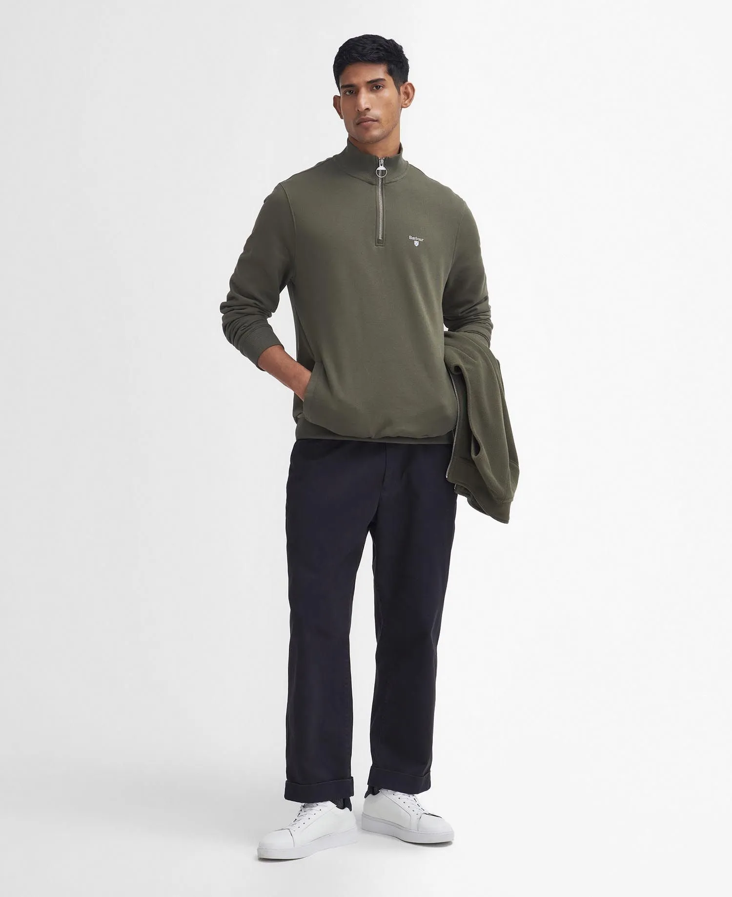 Beckhill Half-Zip Sweatshirt - Mid Olive