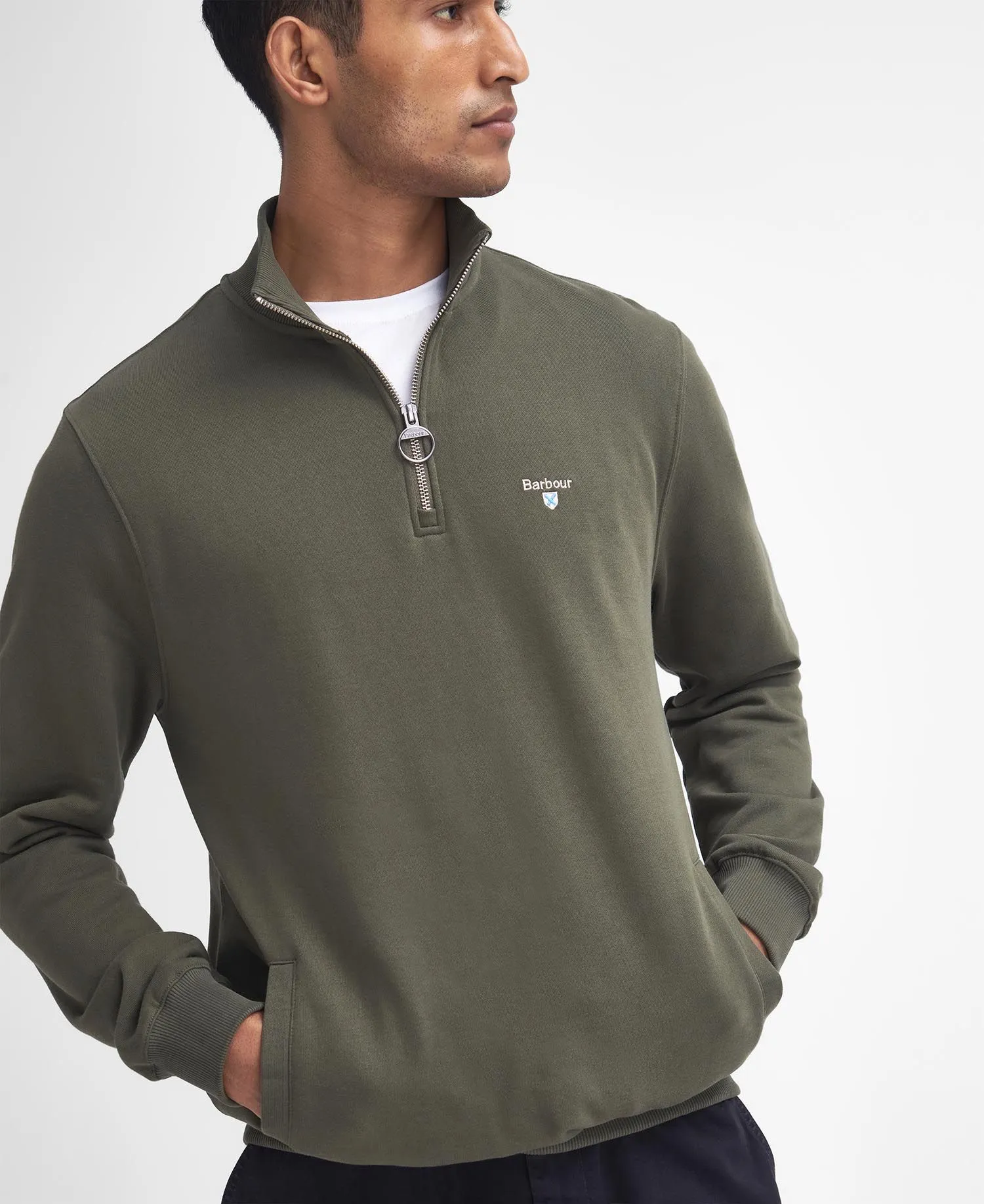 Beckhill Half-Zip Sweatshirt - Mid Olive