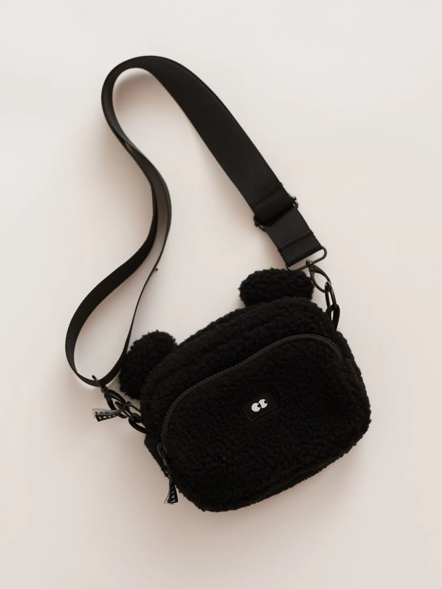 Black Fleece Bear Bag