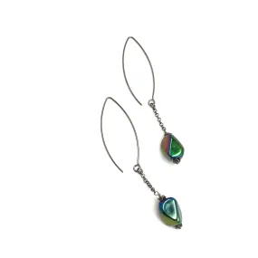 Black Iris RainChain Drop Earrings