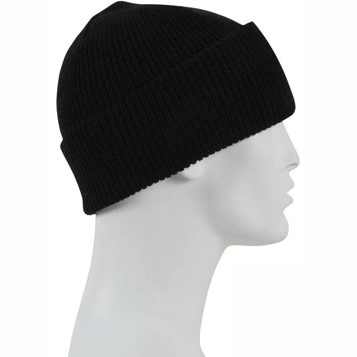 Black - Wool Watch Cap Beanie Genuine GI US Govt Dept of Defense Winter Hat