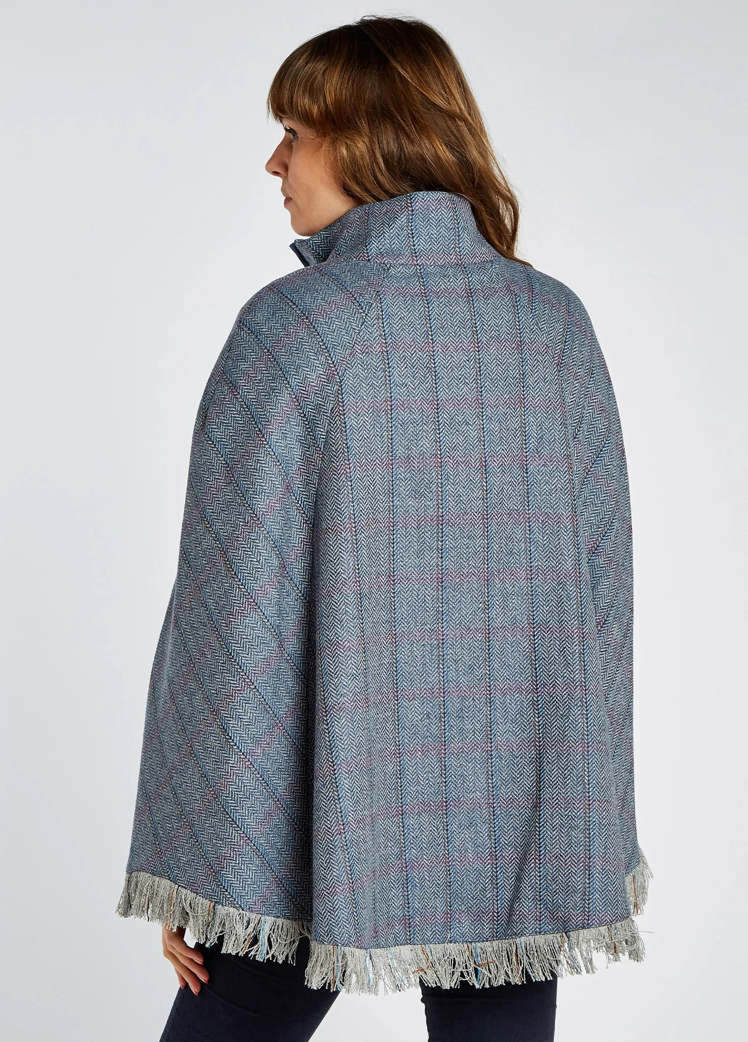 Blackmoor Tweed Cape - Denim Haze