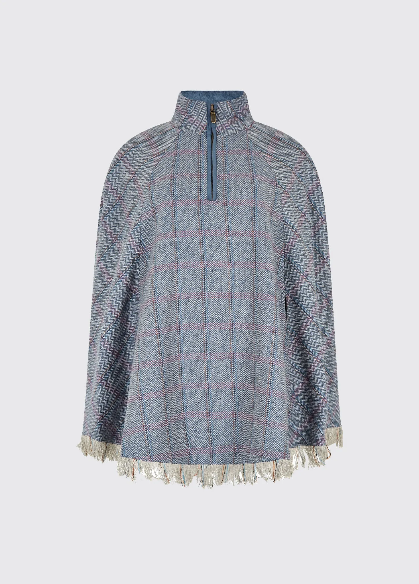 Blackmoor Tweed Cape - Denim Haze