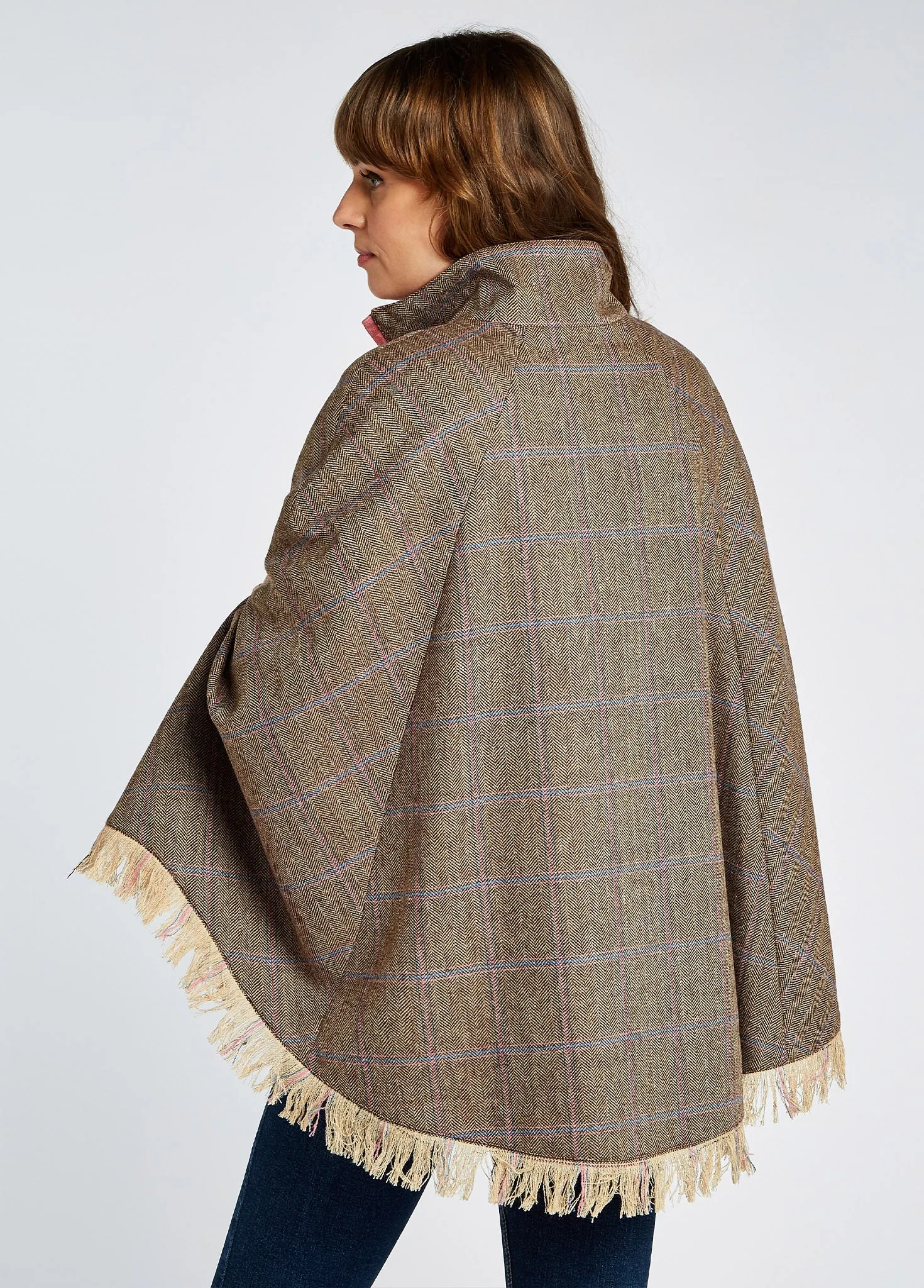 Blackmoor Tweed Cape - Woodrose