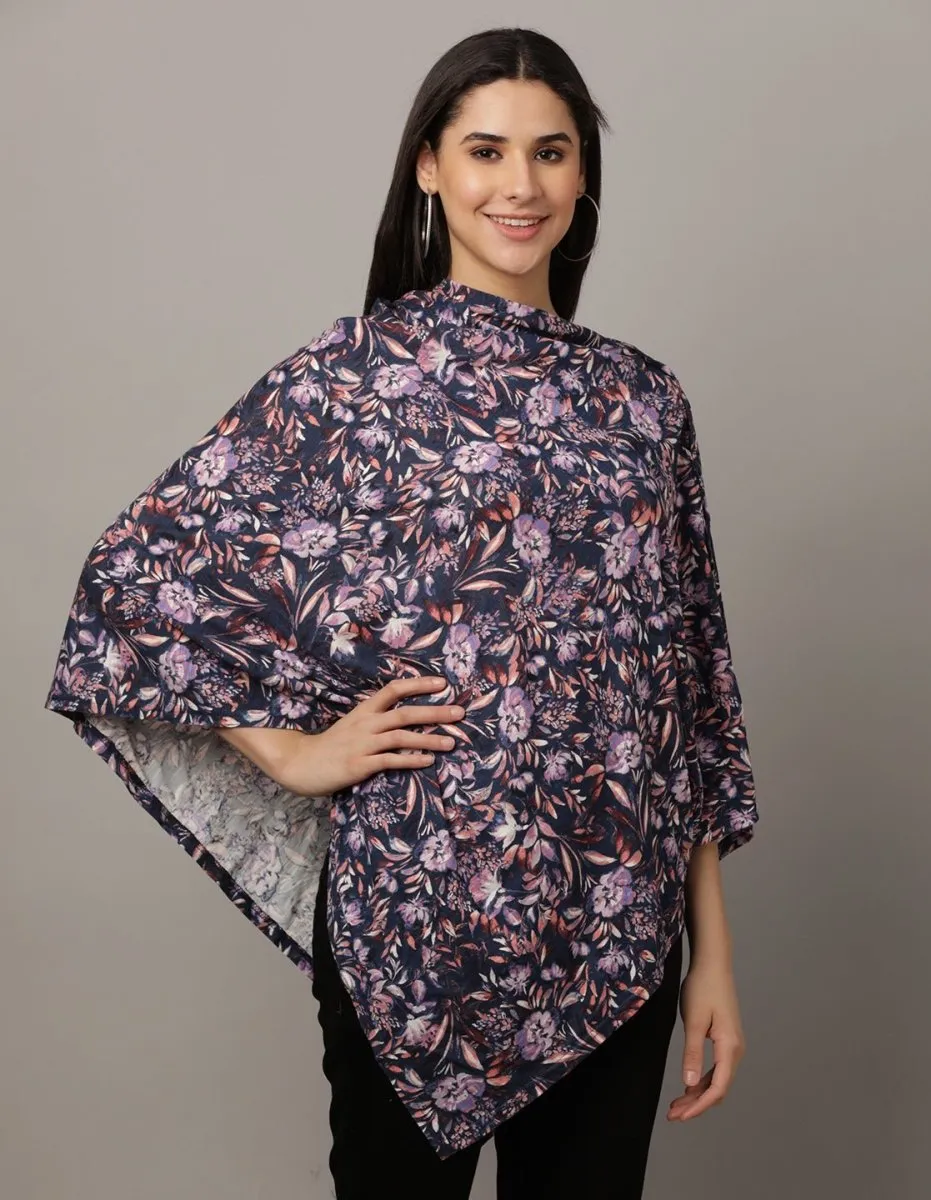 Blue Floral Nursing Cover and Top