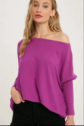 Bluivy Flowy Boatneck Dolman Tunic Sweater