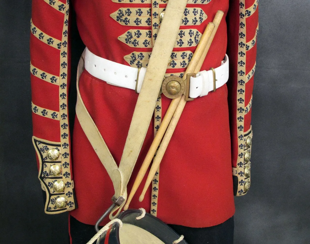 British Grenadier Drummer Uniform & Drum Set: One Only