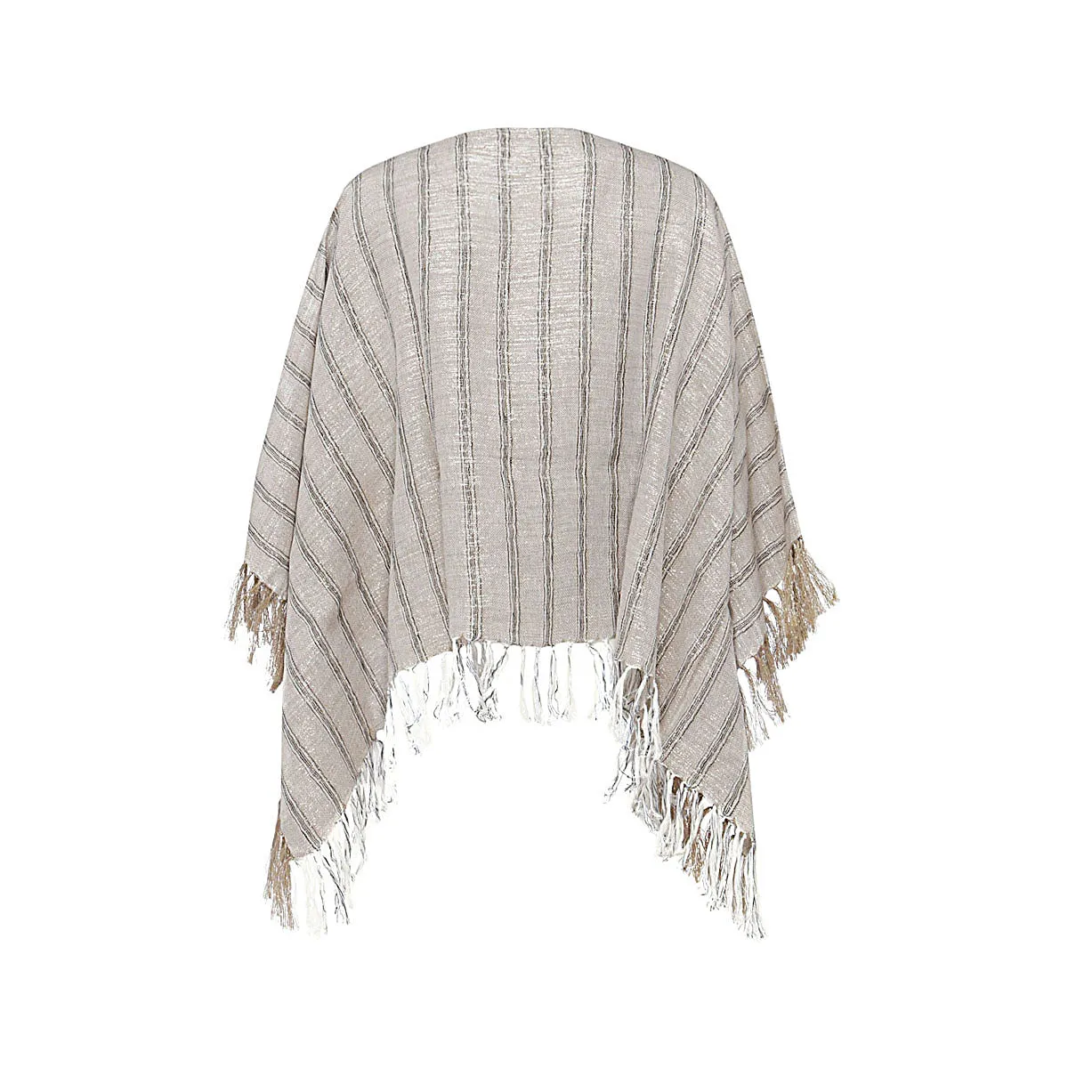 Brunello Cucinelli Striped Crewneck Poncho