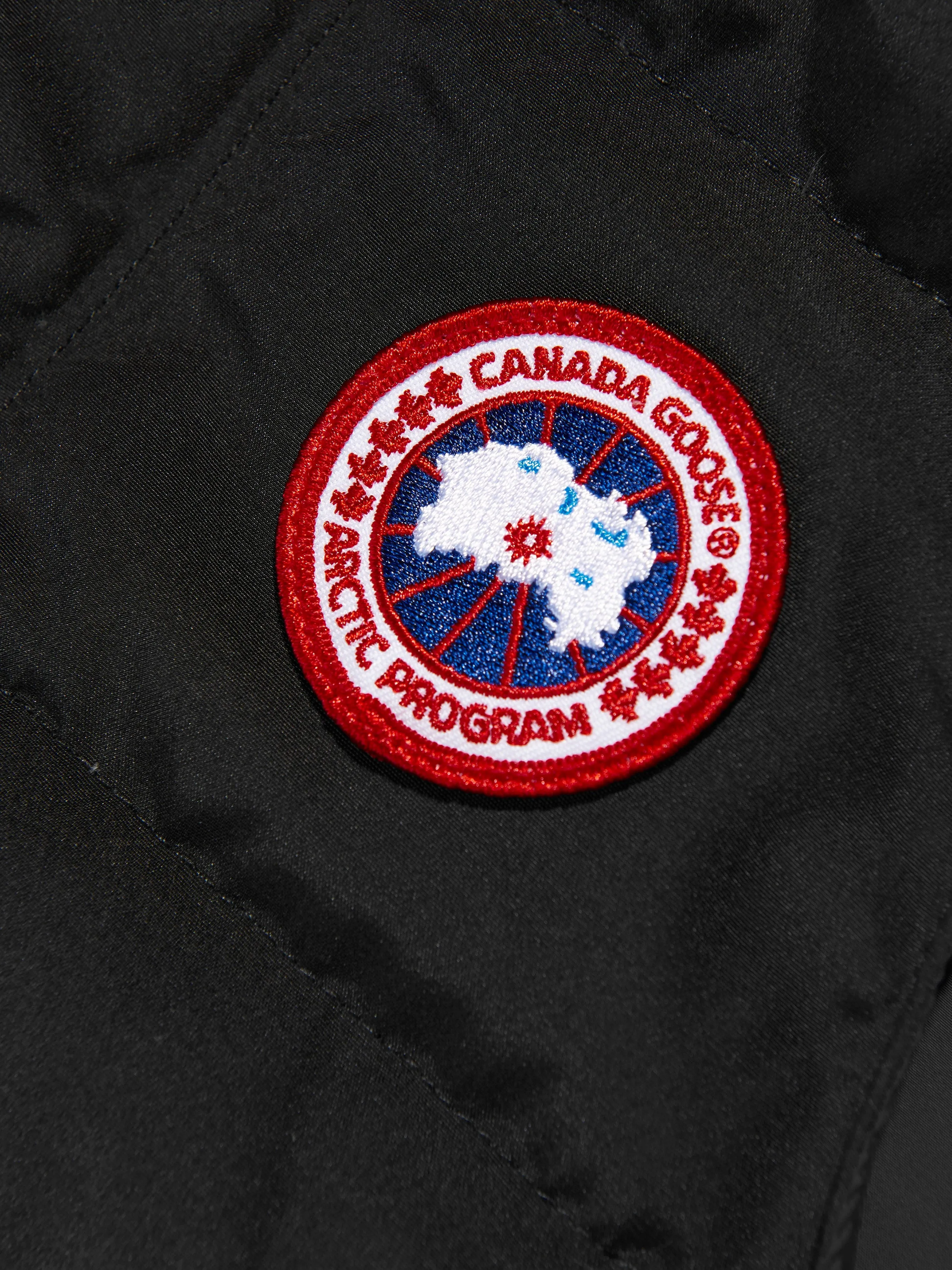 Canada Goose Kids Down Padded Vanier Gilet in Black