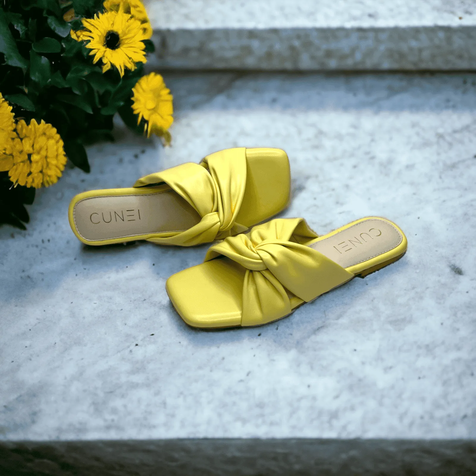 Canary Yellow Crossover Flats