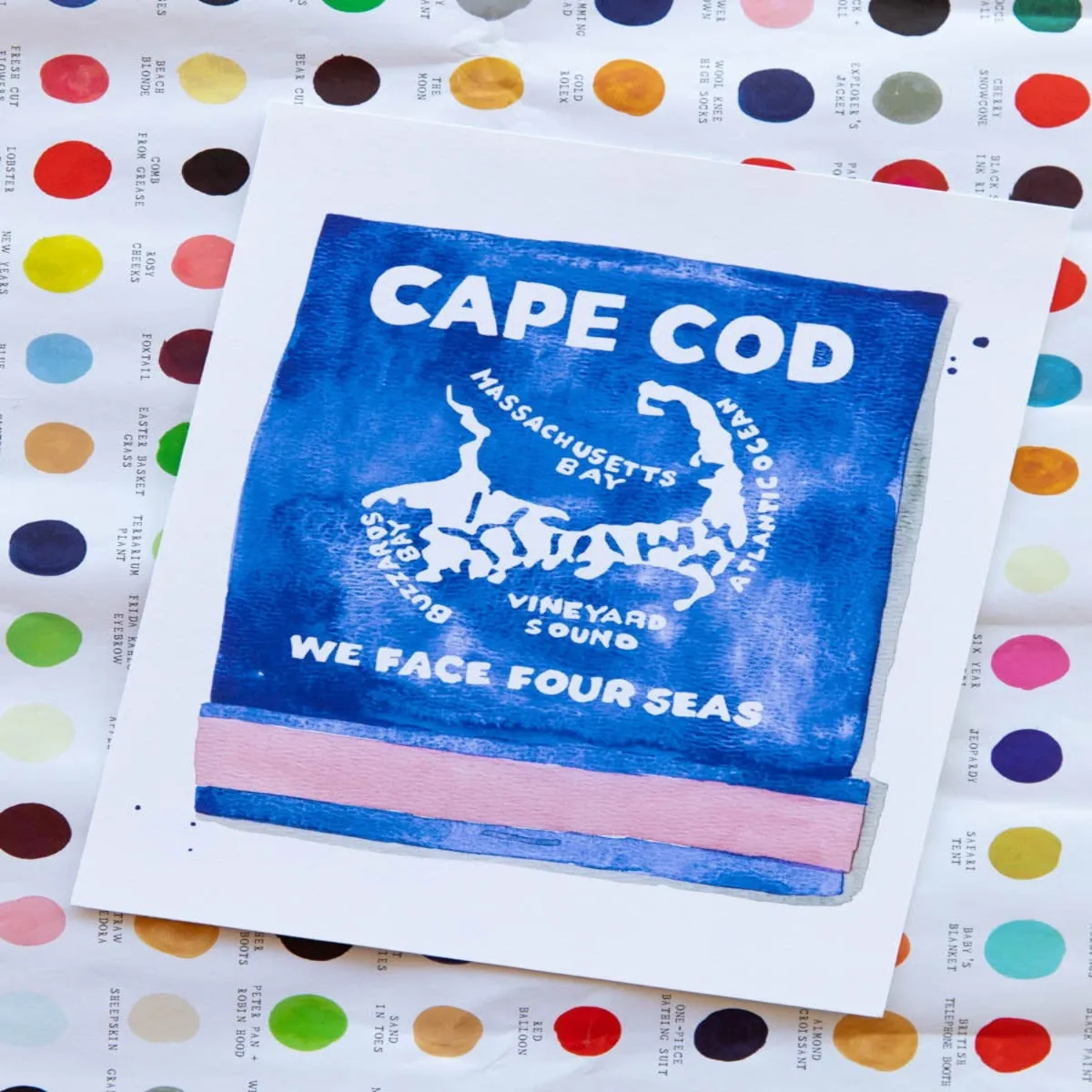 Cape Cod Matchbook Illustration Print