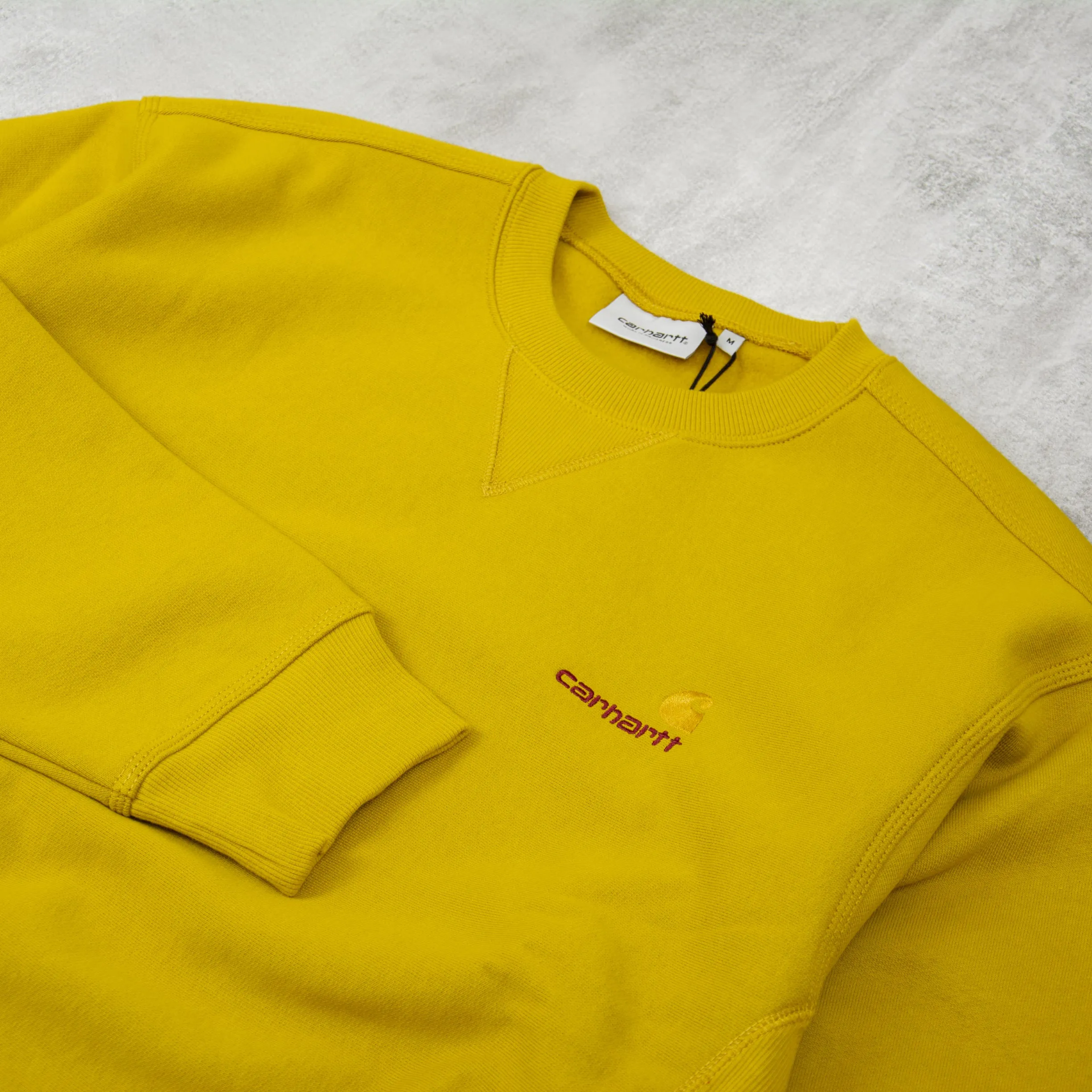 Carhartt WIP American Script Sweat - Golden Olive