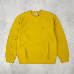 Carhartt WIP American Script Sweat - Golden Olive