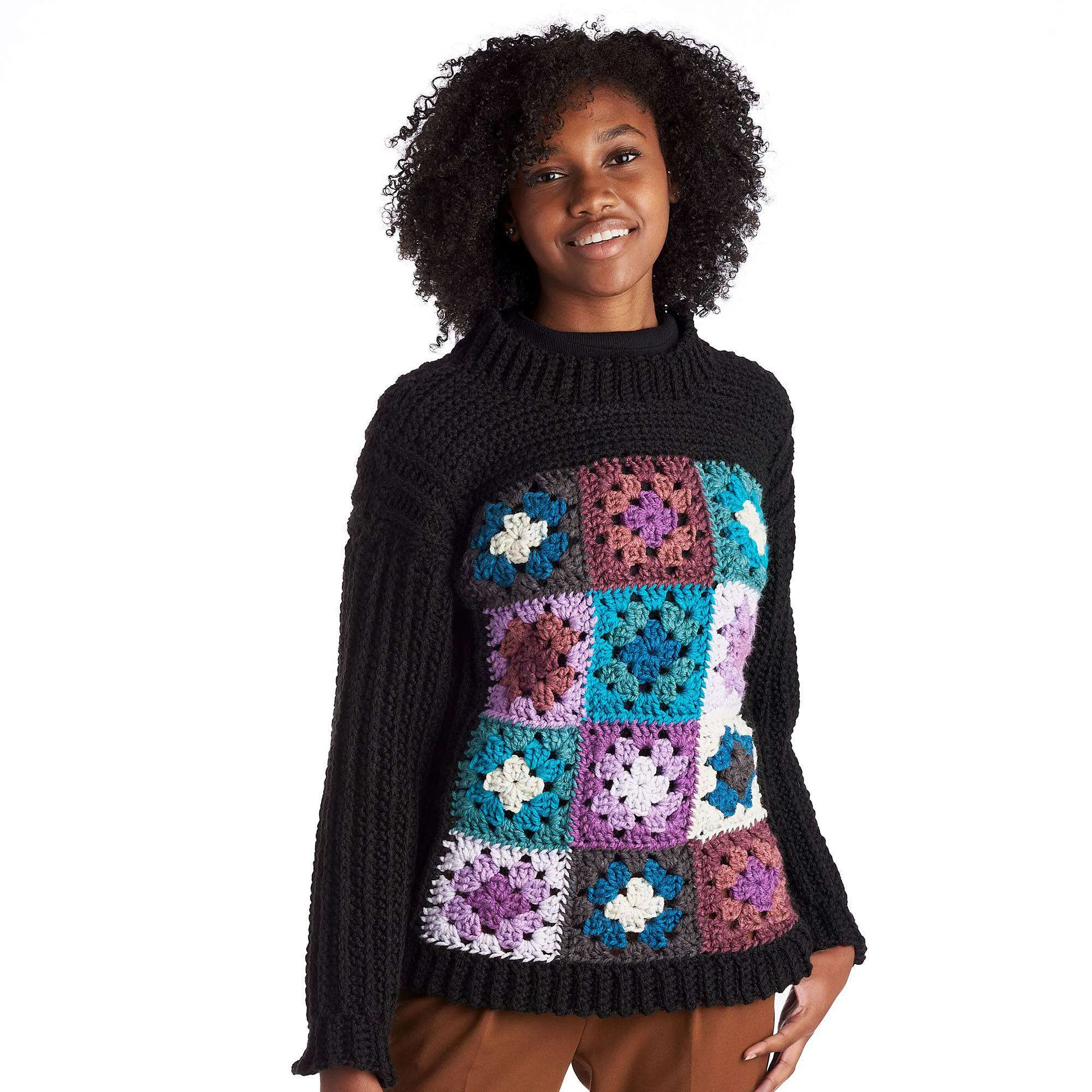 Caron Granny Square Crochet Tunic