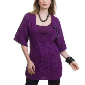 Caron Knit Cabled Tunic