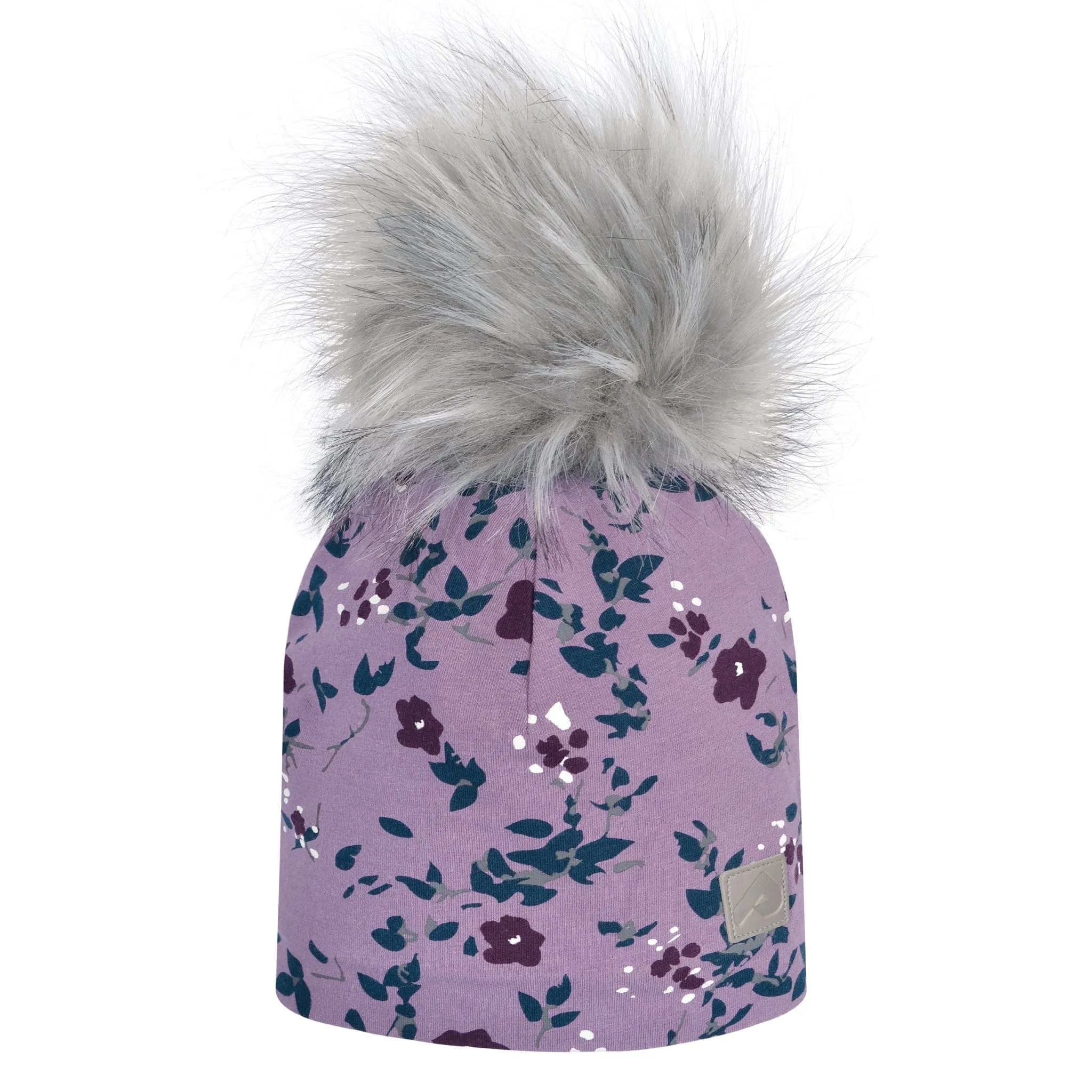 Cotton beanie with fleece lining - Dahlia Floral