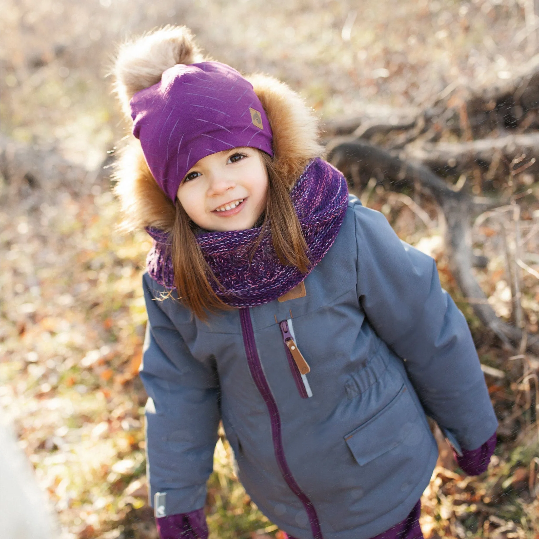 Cotton beanie with fleece lining - Pensee