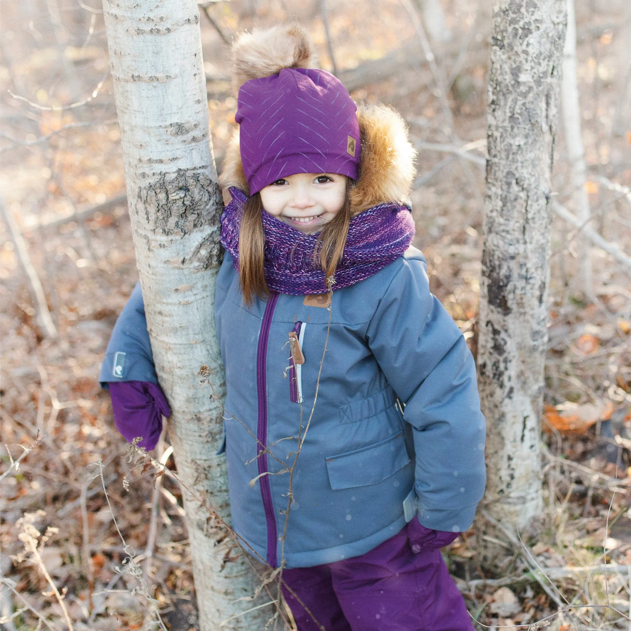 Cotton beanie with fleece lining - Pensee