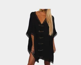 Cover-up Black Beach Tunic - The Portofino