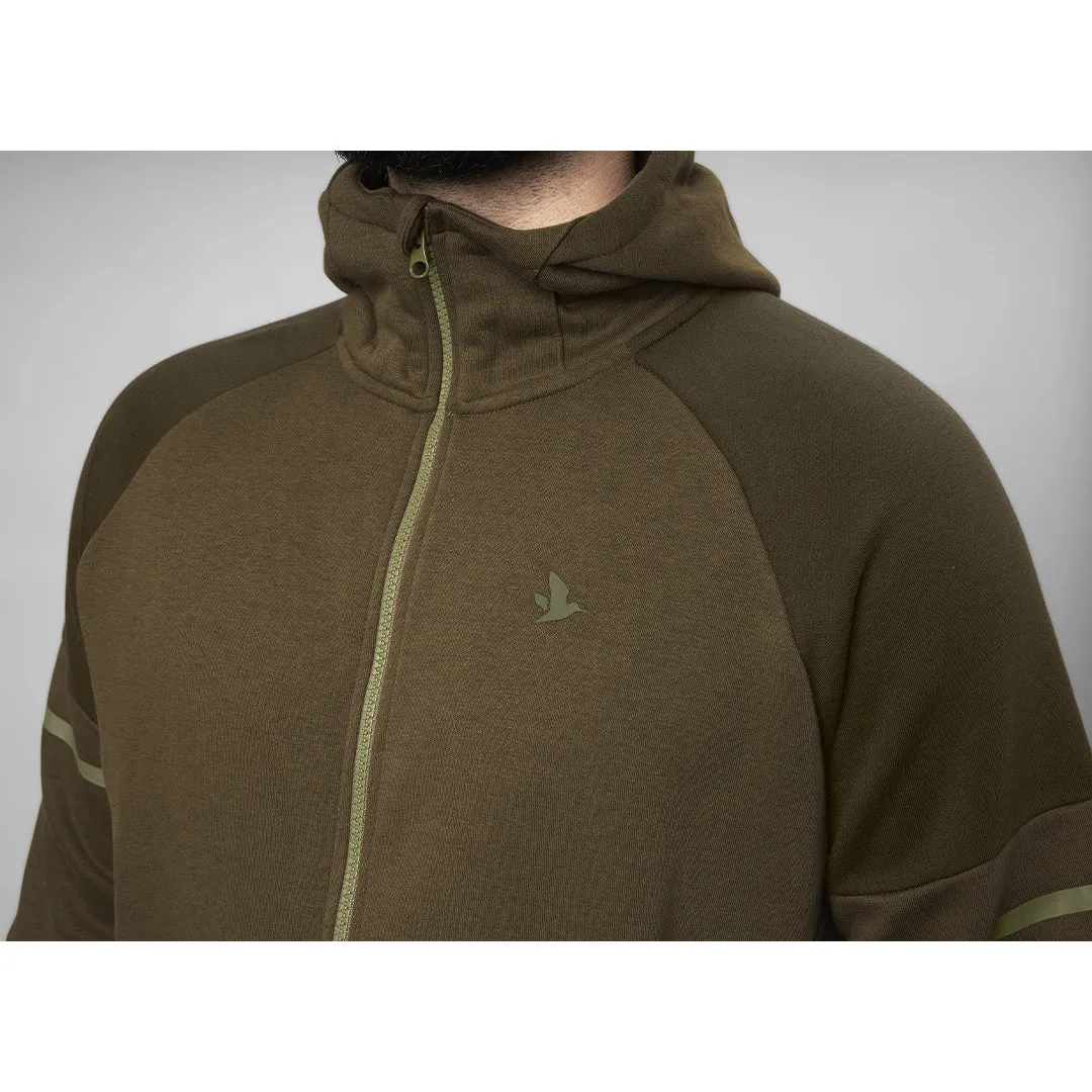 Cross Zip Up Hoodie - Dark Olive by Seeland