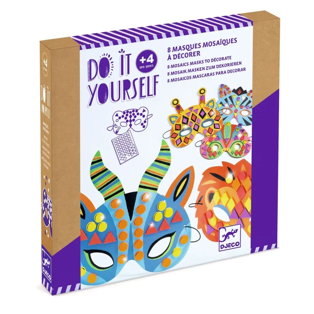 Djeco Do It  Yourself - 8 Mosaic Jungle Masks