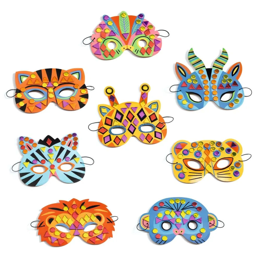 Djeco Do It  Yourself - 8 Mosaic Jungle Masks