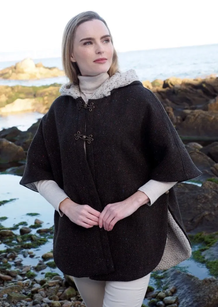 Donegal Green Tweed Cape | Green