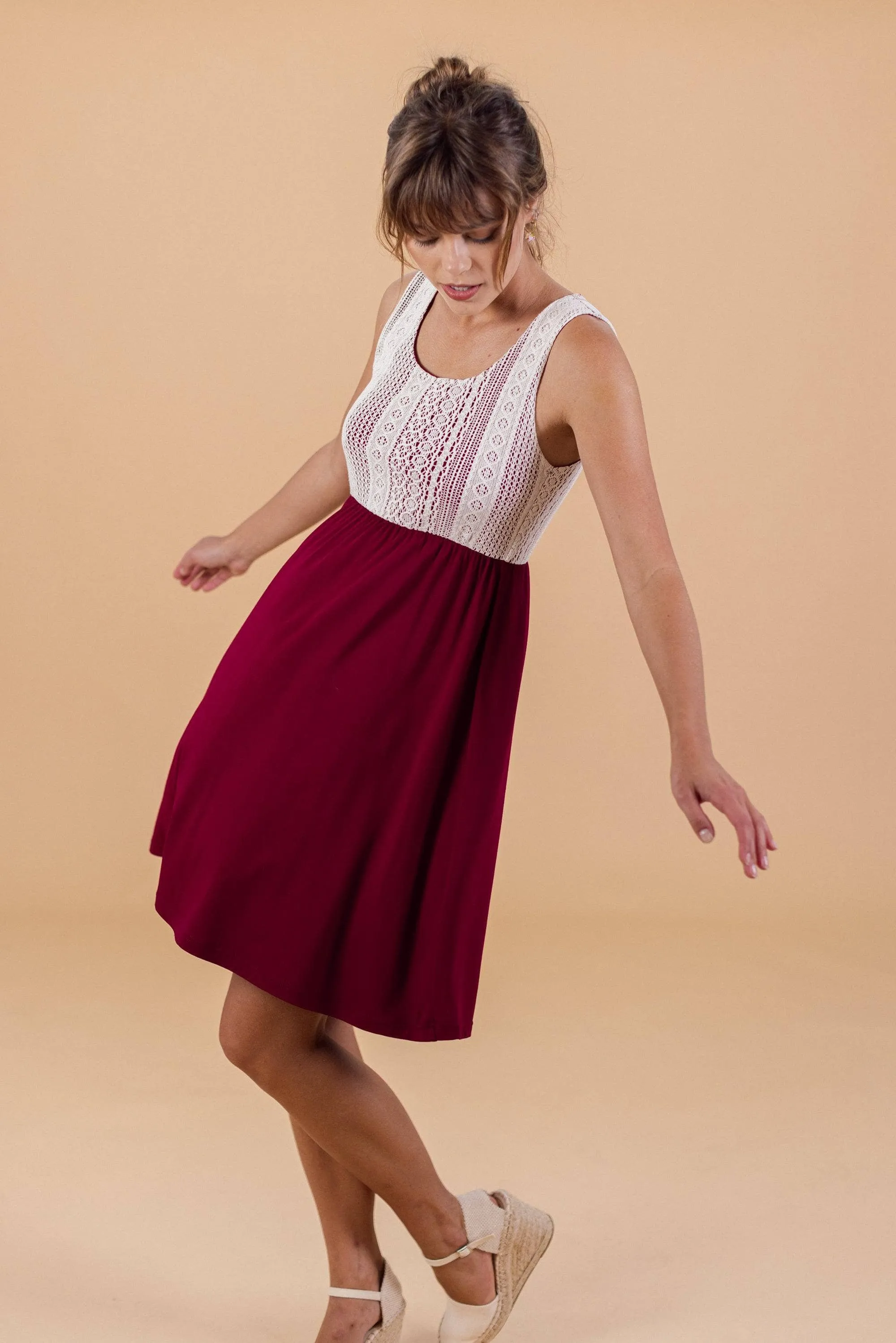 Dress Maya Wine Red