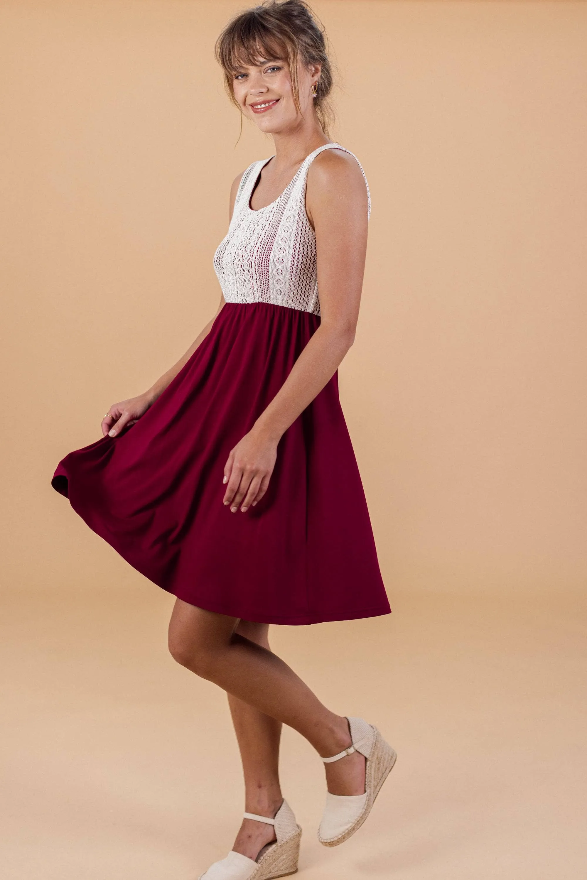 Dress Maya Wine Red