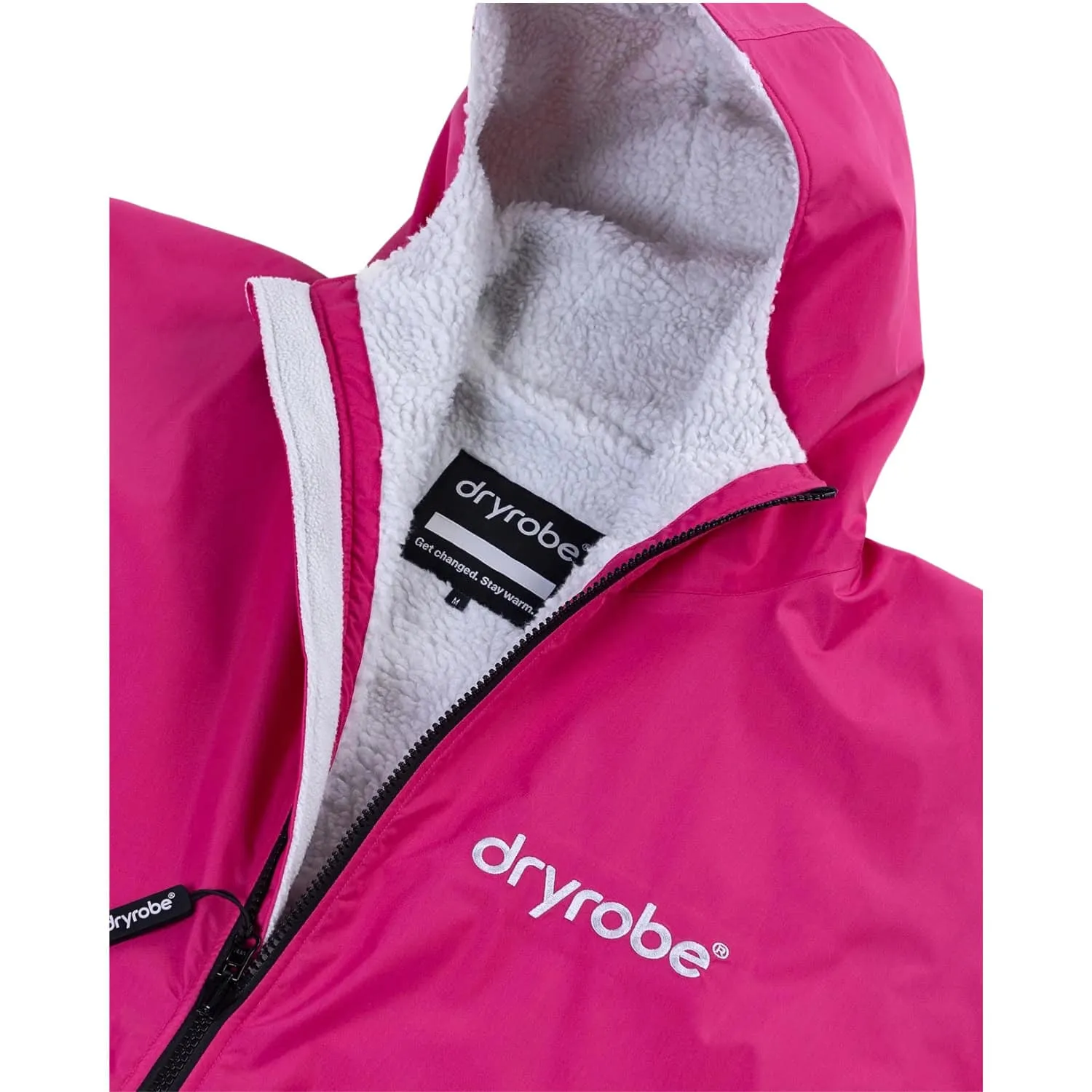 Dryrobe Advance Long Sleeve Drying & Changing Robe - Pink/Light Grey