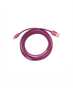 Extra Long Charging Cord - Metallic Pink