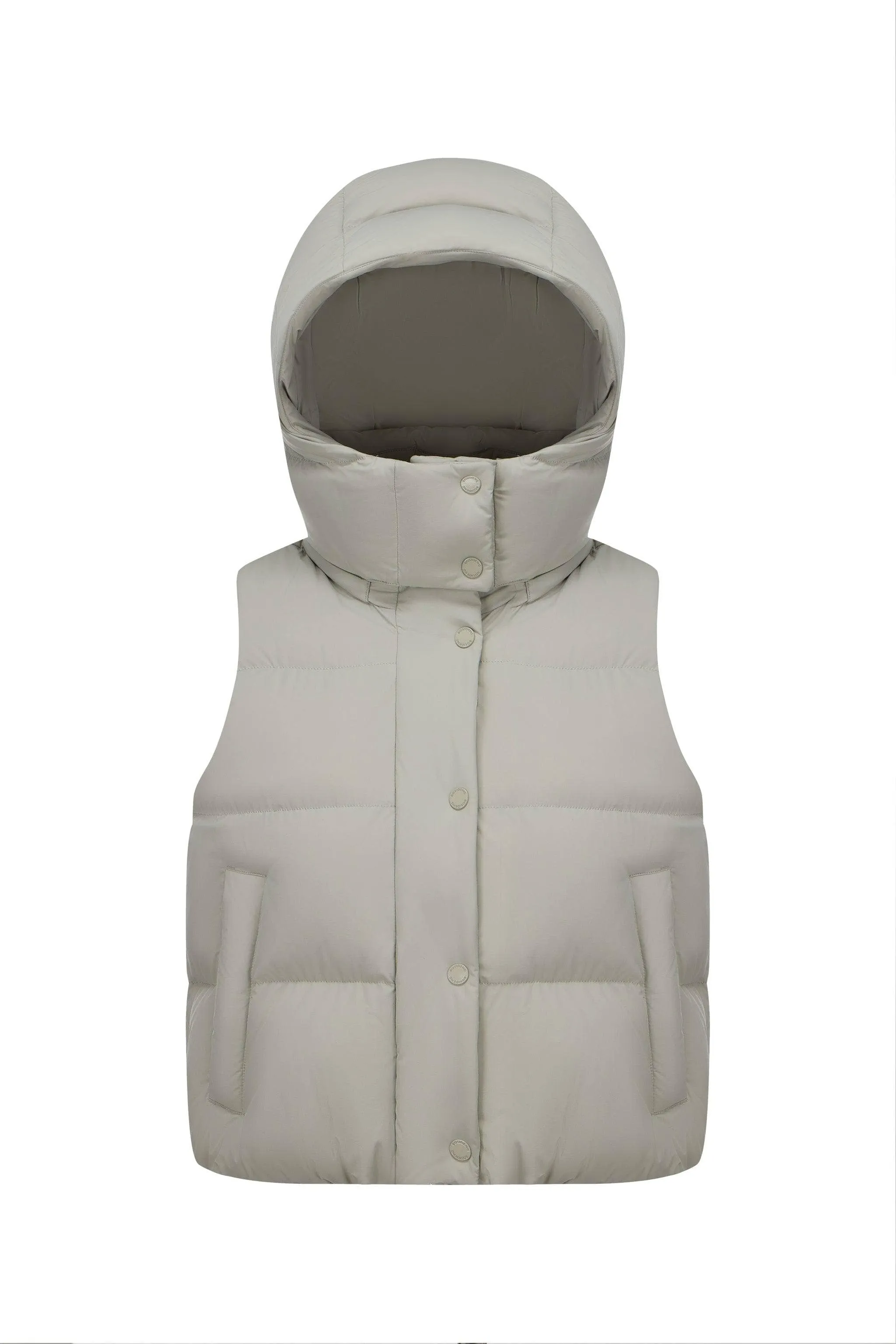 Feel the Cloud women’s down gilet with detachable hood