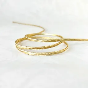 Flat Metallic Gold Cord