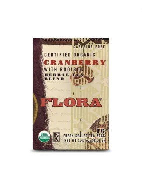 Flora Inc Cranberry Tea with Rooibos 16 Bag