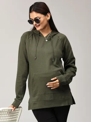 Four Leaf Clover Maternity and Nursing Hoodie Sweatshirt