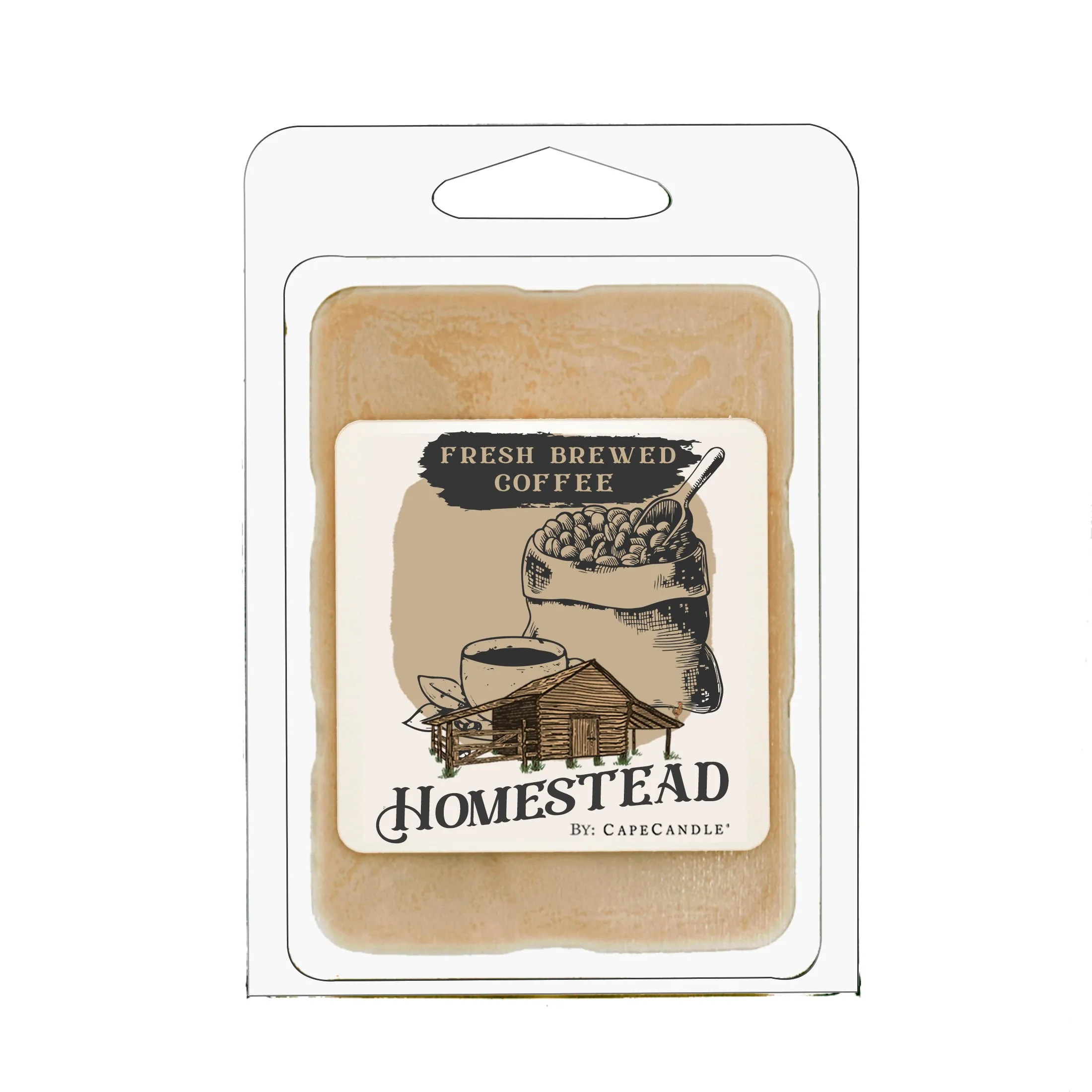 Fresh Brewed Coffee 3.5oz Homestead Soy Wax Melts by Cape Candle