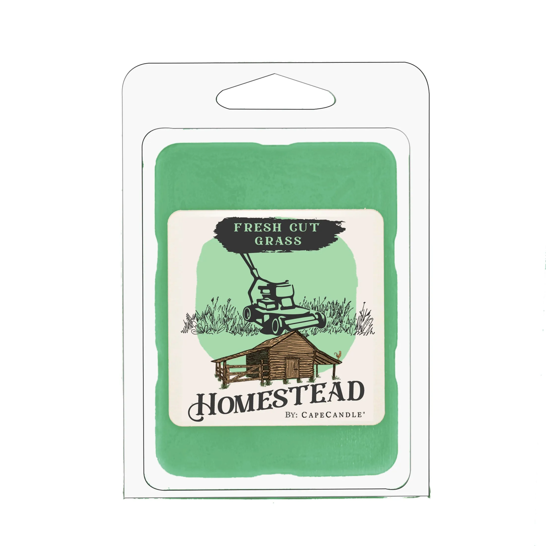 Fresh Cut Grass 3.5oz Homestead Soy Wax Melts by Cape Candle