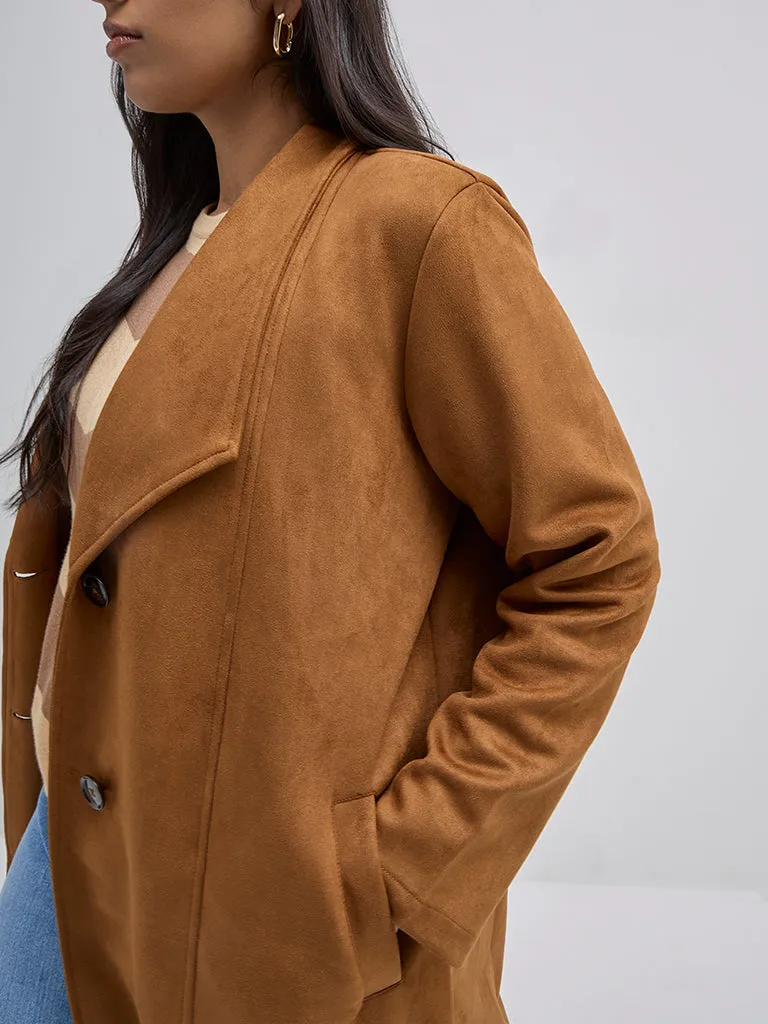 Gia Tan Faux-Suede Coat