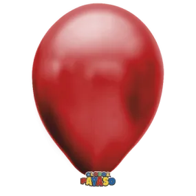 Globos Payaso 12in Balloon Metallic Cherry Red 50ct