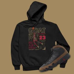 GOAT Hoodie Matching Jordan 9 Olive