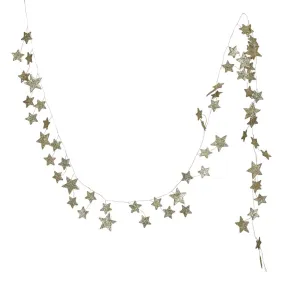 Gold Glitter Paper Star Garland